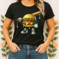Funny Hamburger For Women Cheeseburger Lover Women's T-Shirt thumb 2