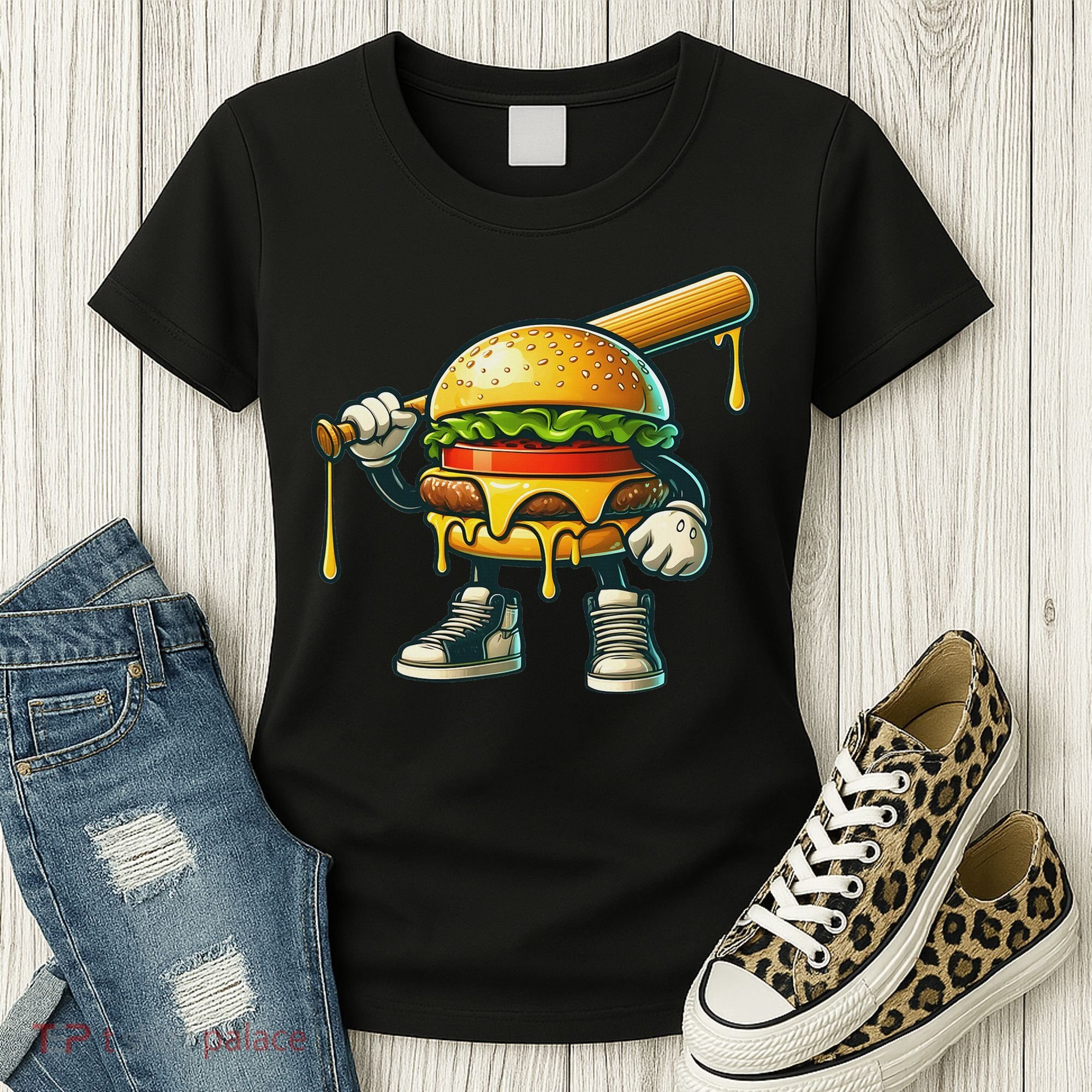 Funny Hamburger For Women Cheeseburger Lover Women's T-Shirt