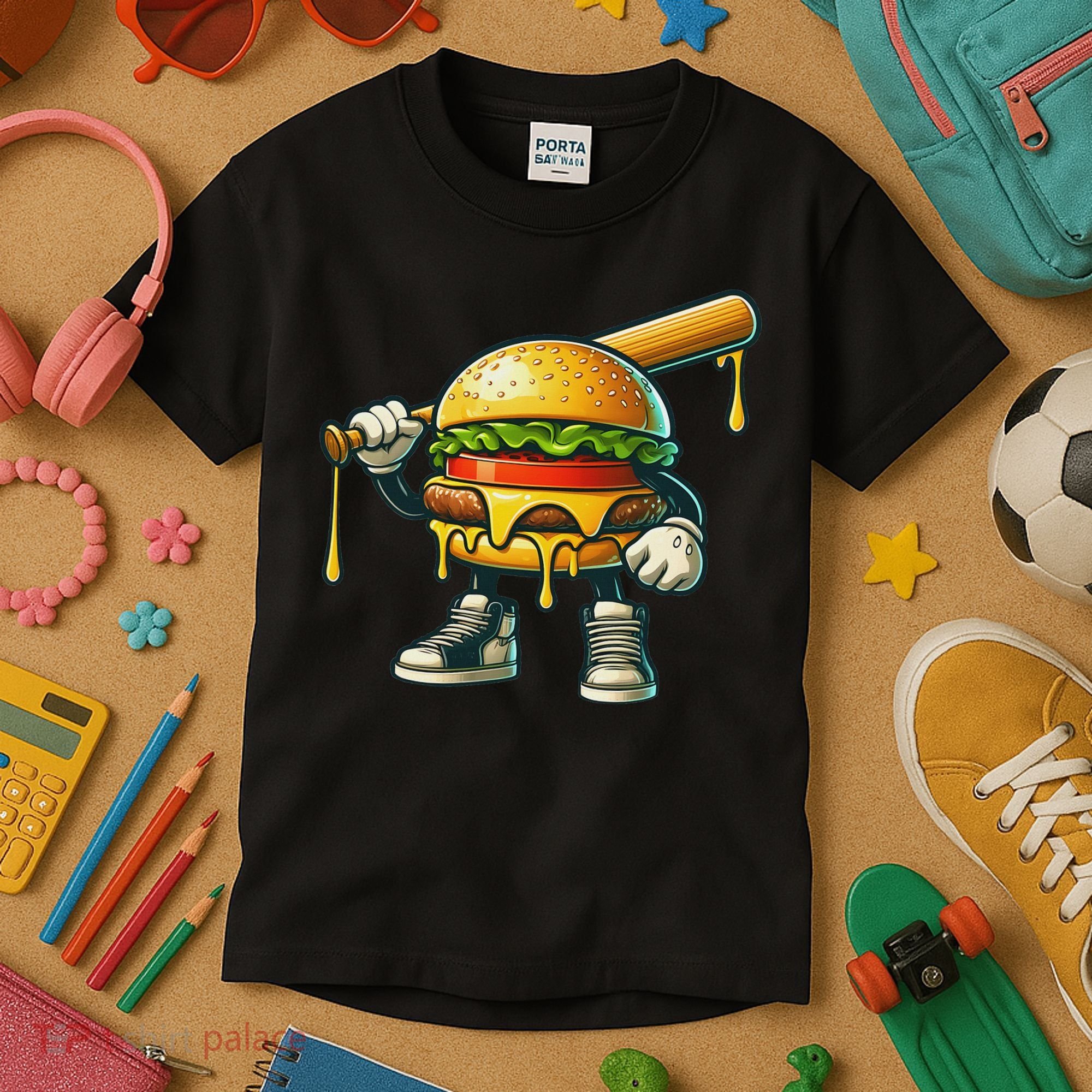 Funny Hamburger For Women Cheeseburger Lover Kids T-Shirt