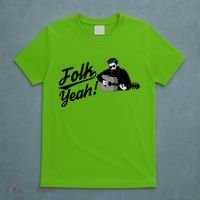 Funny Hipster Folk Yeah! Folk Music Acoustic Guitar Lover T-Shirt thumb 5