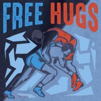 Free Hugs Funny Wrestling Gifts For Wrestlers Boy Raglan Baseball Sleeve Shirt thumb 2
