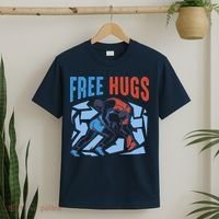 Free Hugs Funny Wrestling Gifts For Wrestlers Boy T-Shirt thumb 2