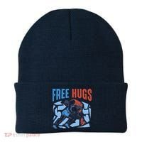 Free Hugs Funny Wrestling Gifts For Wrestlers Boy Beanie thumb 0