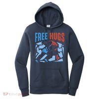 Free Hugs Funny Wrestling Gifts For Wrestlers Boy Women's Hoodie thumb 0