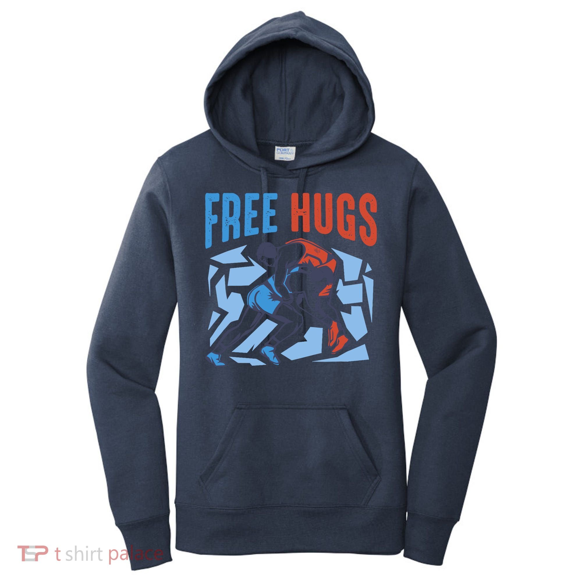 Free Hugs Funny Wrestling Gifts For Wrestlers Boy Women's Hoodie