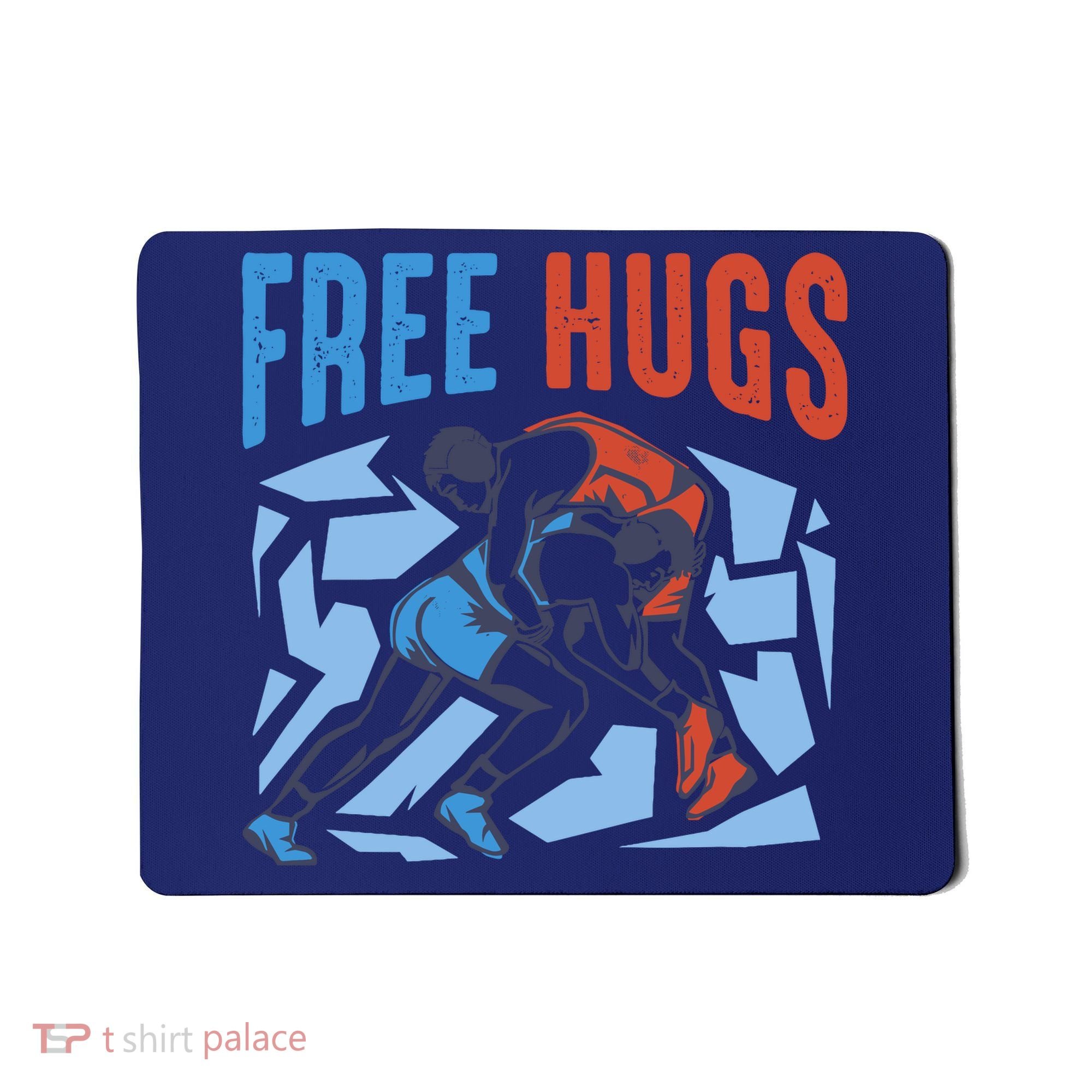 Free Hugs Funny Wrestling Gifts For Wrestlers Boy Mousepad