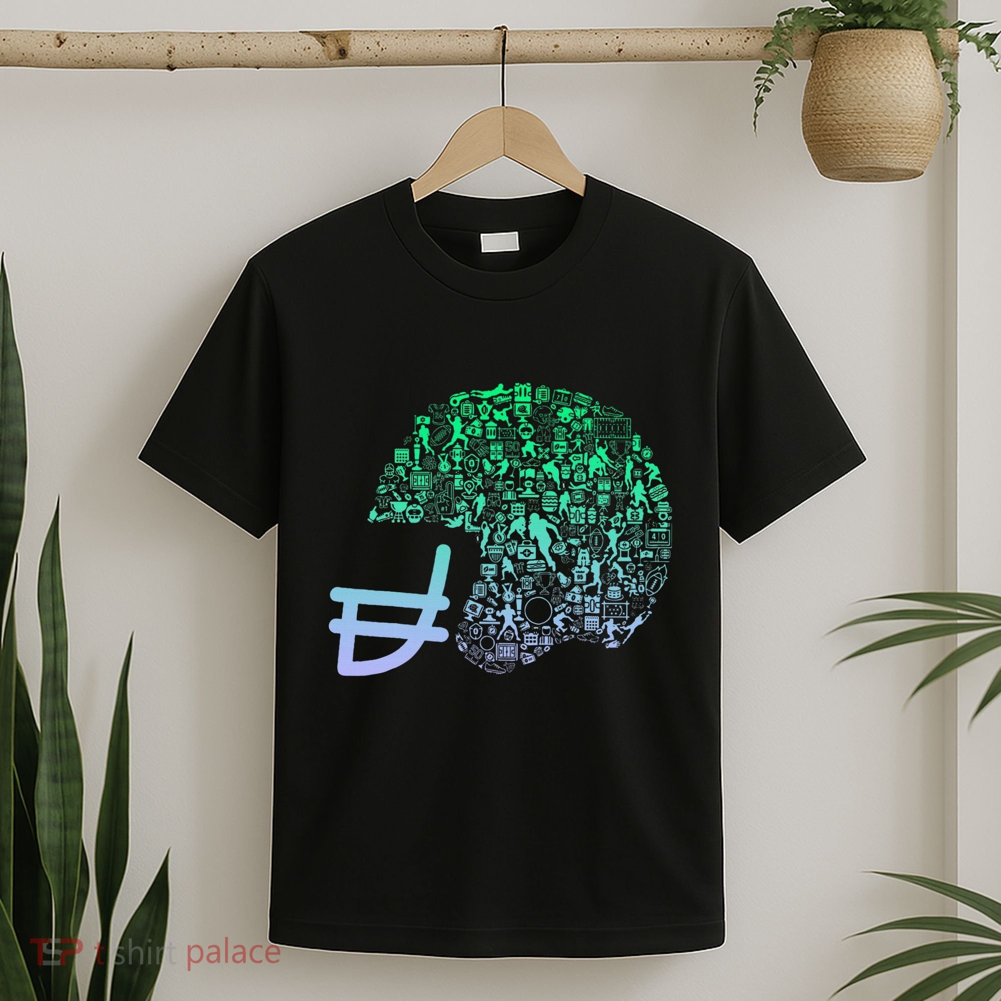 Football Helmet For Football Player Football T-Shirt