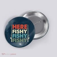Fish Hunting Fishing Fishrod Fisherman Button thumb 0