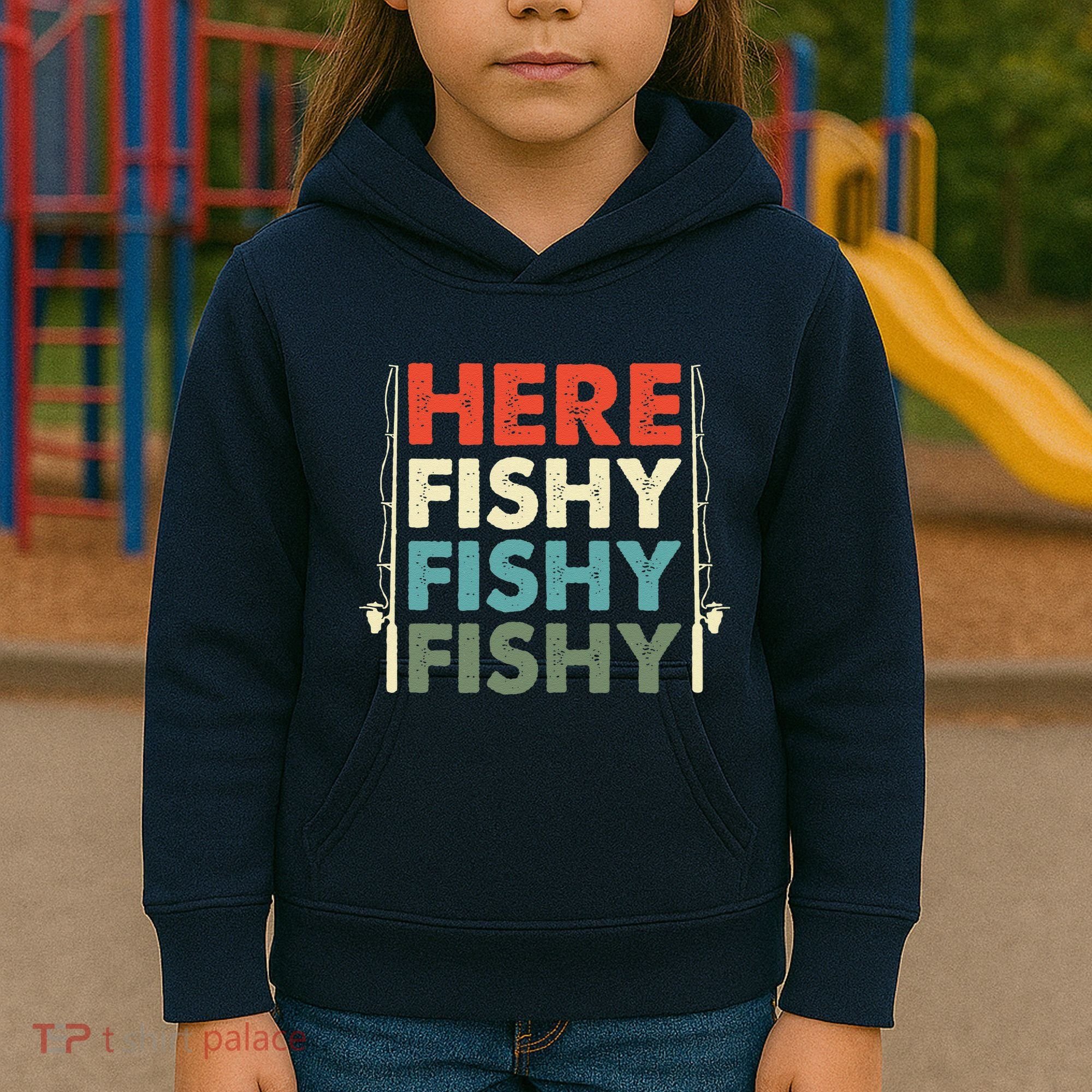 Fish Hunting Fishing Fishrod Fisherman Kids Hoodie