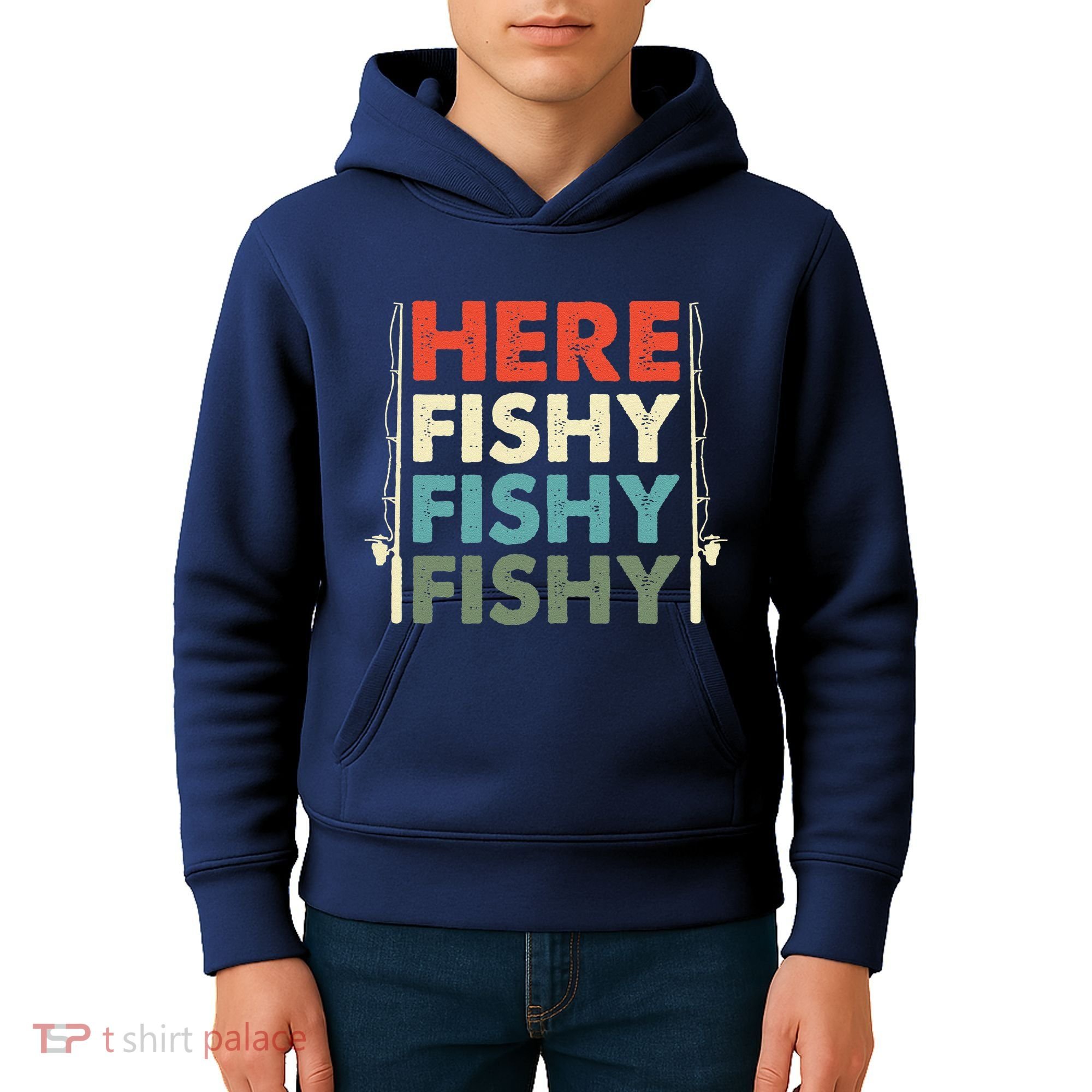 Fish Hunting Fishing Fishrod Fisherman Kids Hoodie