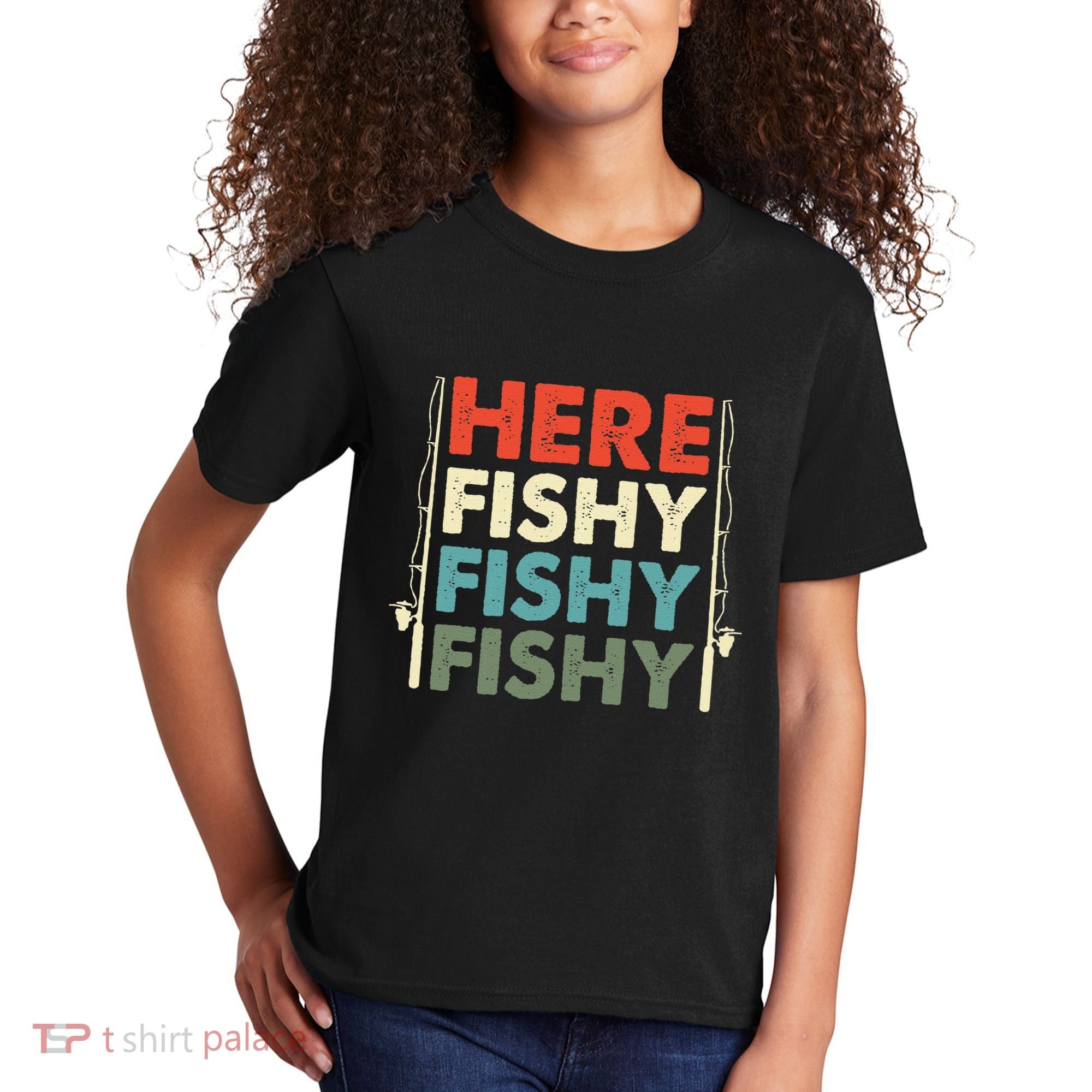 Fish Hunting Fishing Fishrod Fisherman Kids T-Shirt