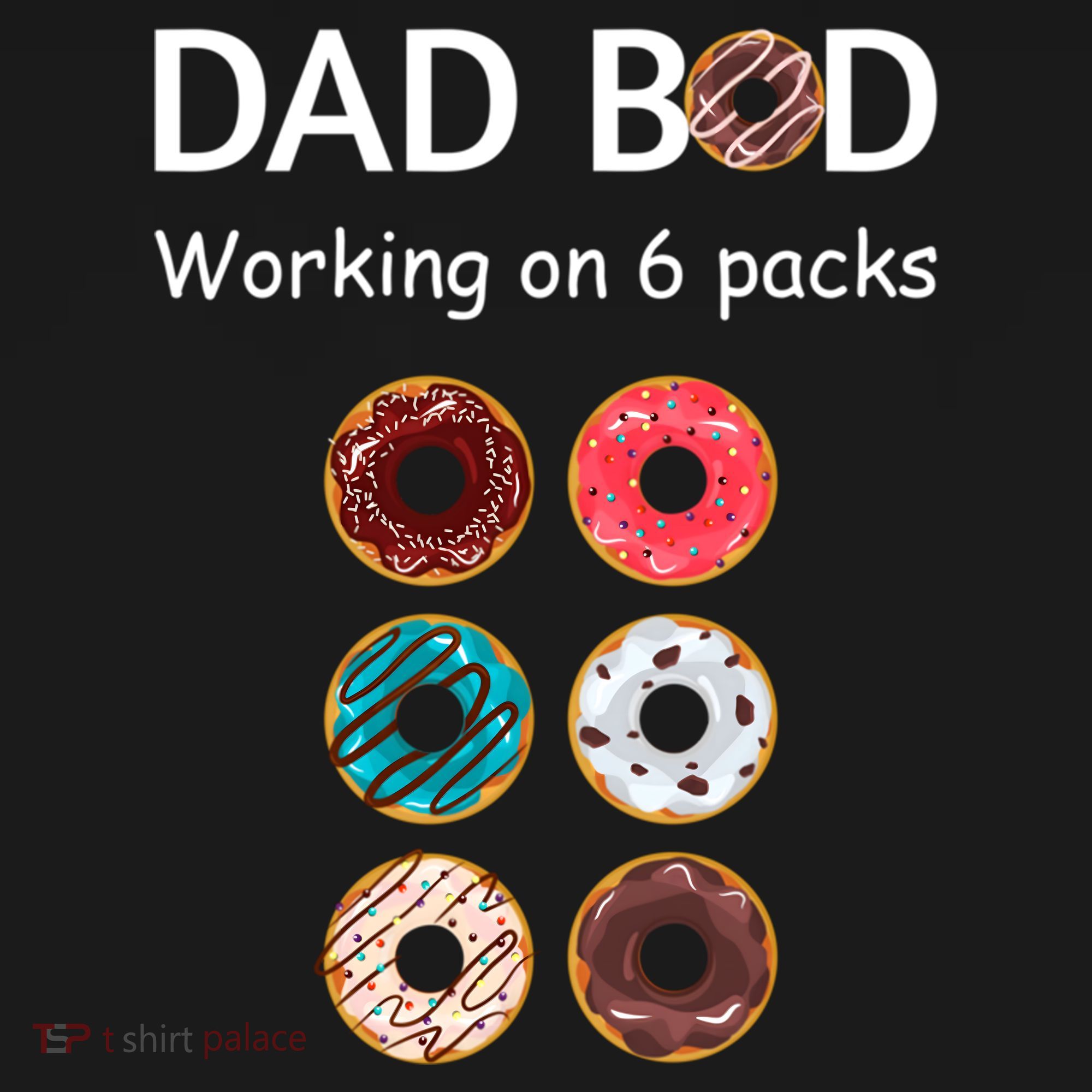 Fun Holiday Funny Donut Dad Bod Working On Six 6 Packs Meaningful Gift Backpack