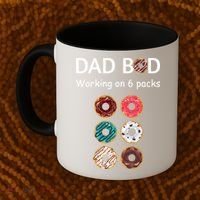 Fun Holiday Funny Donut Dad Bod Working On Six 6 Packs Meaningful Gift Coffee Mug thumb 2