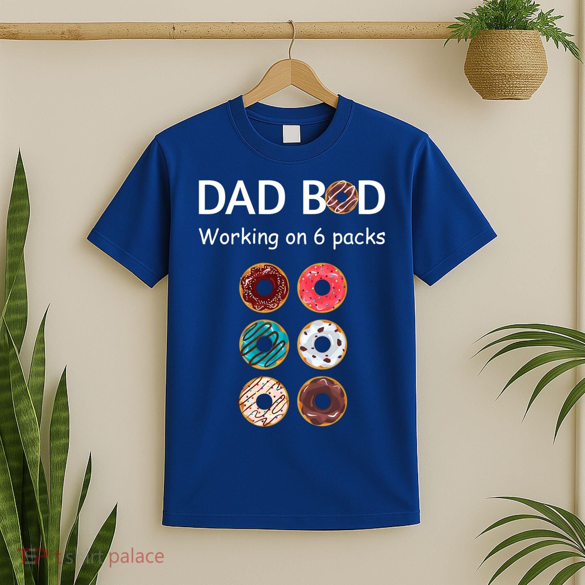 Fun Holiday Funny Donut Dad Bod Working On Six 6 Packs Meaningful Gift T-Shirt