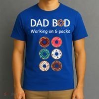 Fun Holiday Funny Donut Dad Bod Working On Six 6 Packs Meaningful Gift T-Shirt thumb 3