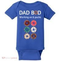 Fun Holiday Funny Donut Dad Bod Working On Six 6 Packs Meaningful Gift Baby Bodysuit thumb 0