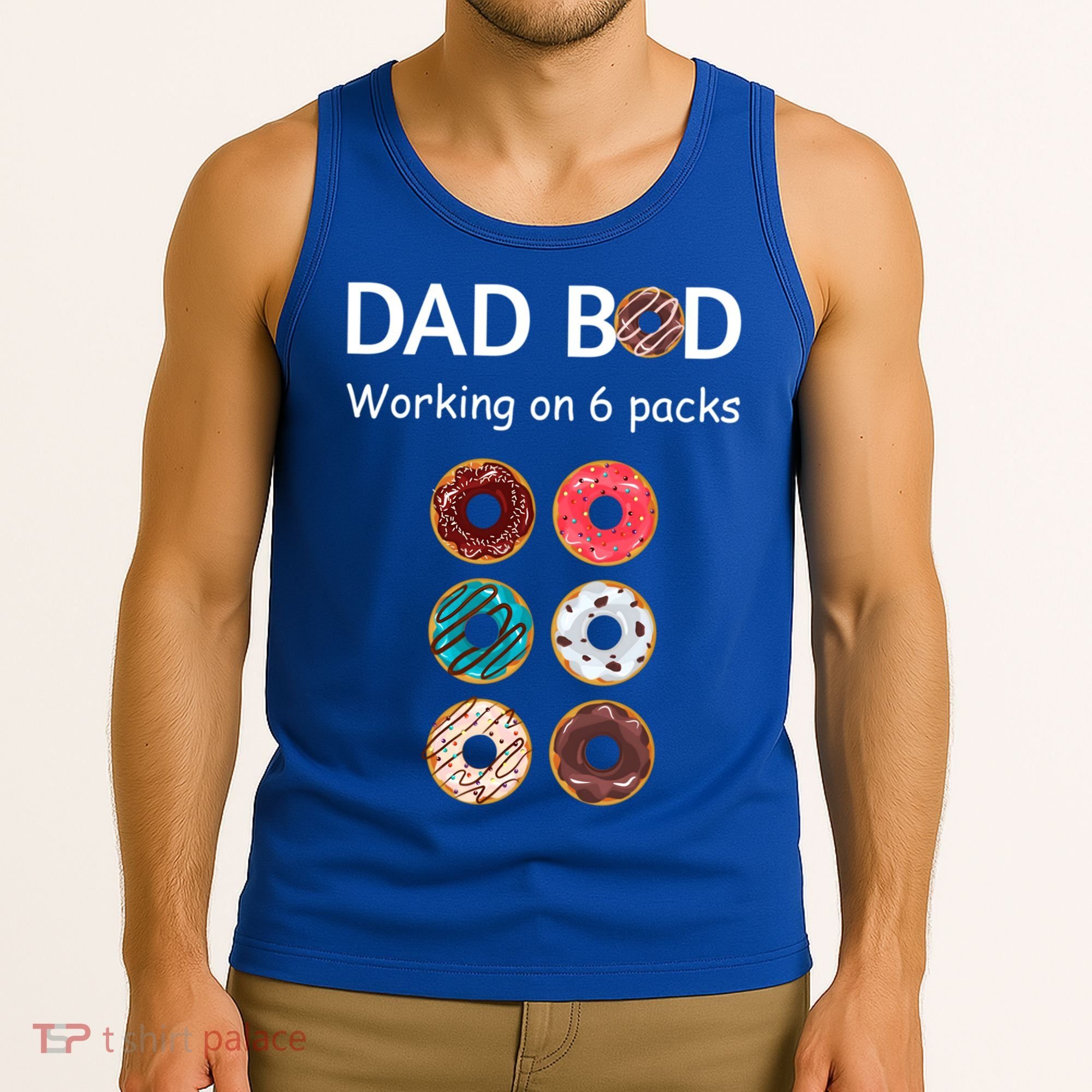 Fun Holiday Funny Donut Dad Bod Working On Six 6 Packs Meaningful Gift Tank Top
