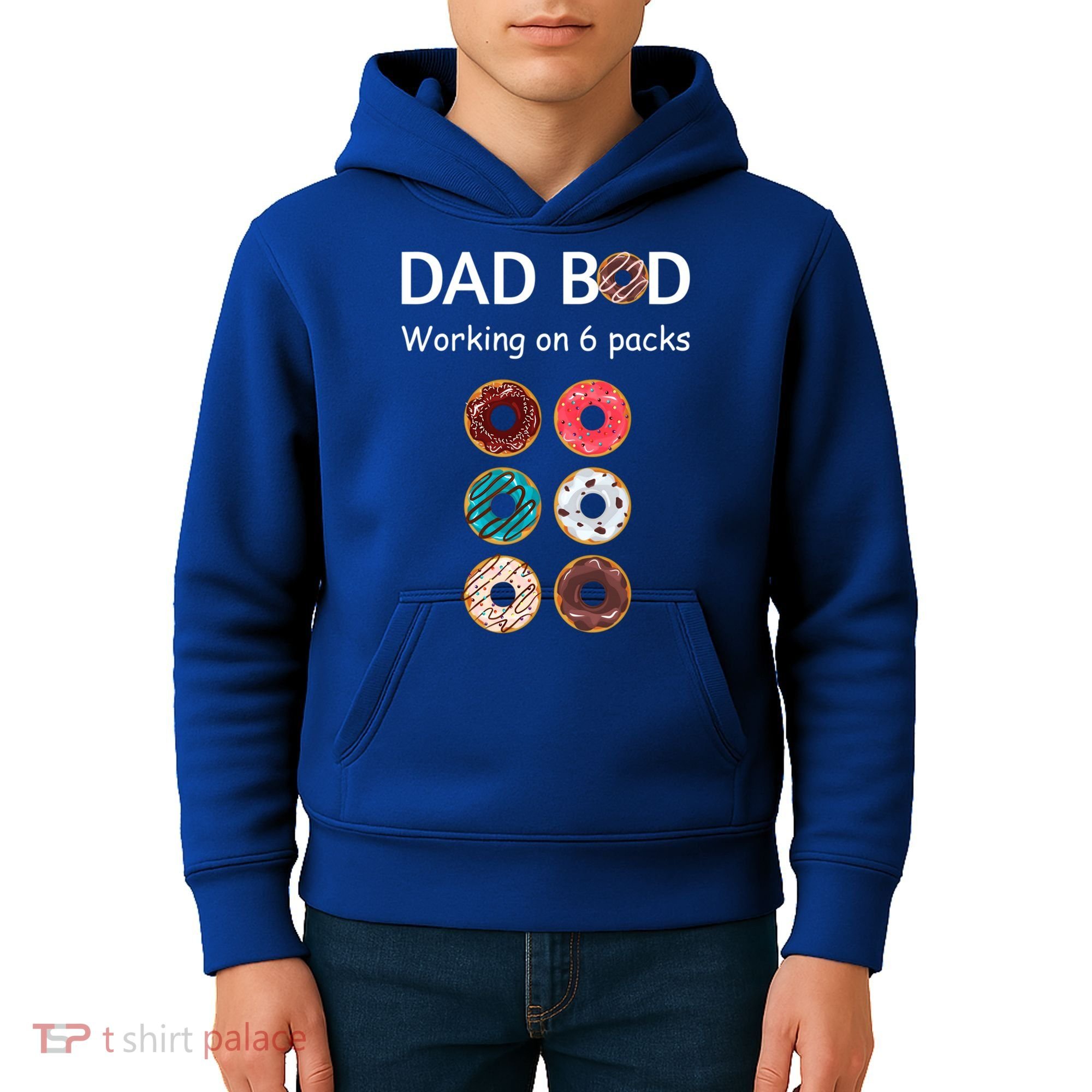 Fun Holiday Funny Donut Dad Bod Working On Six 6 Packs Meaningful Gift Kids Hoodie