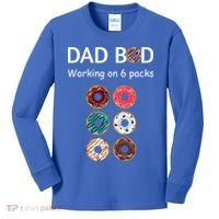 Fun Holiday Funny Donut Dad Bod Working On Six 6 Packs Meaningful Gift Kids Long Sleeve Shirt thumb 0