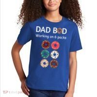 Fun Holiday Funny Donut Dad Bod Working On Six 6 Packs Meaningful Gift Kids T-Shirt thumb 2