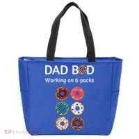 Fun Holiday Funny Donut Dad Bod Working On Six 6 Packs Meaningful Gift Tote Bag thumb 0