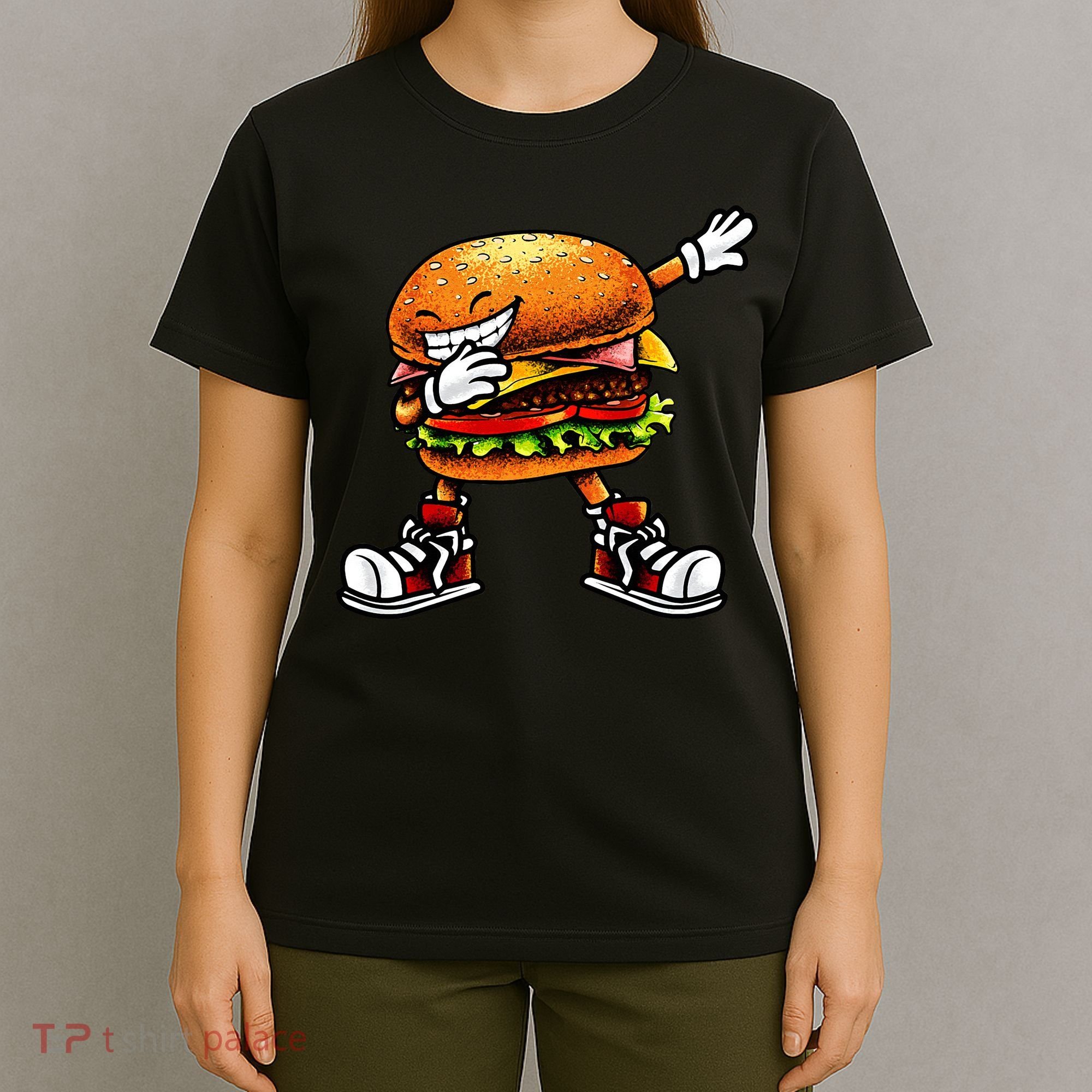 Funny Hamburger For Men Women Cheeseburger Fast Food T-Shirt