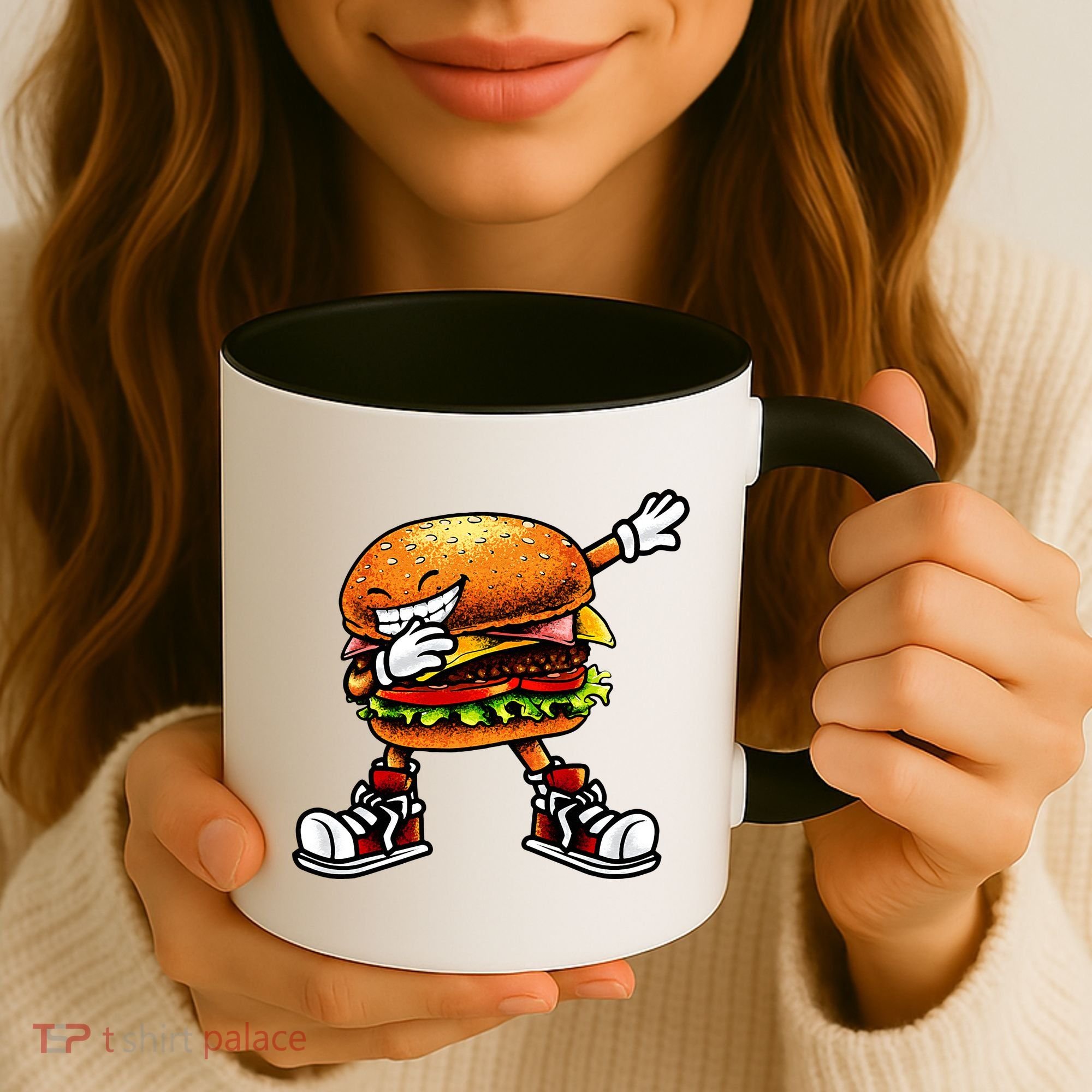 Funny Hamburger For Men Women Cheeseburger Fast Food Coffee Mug