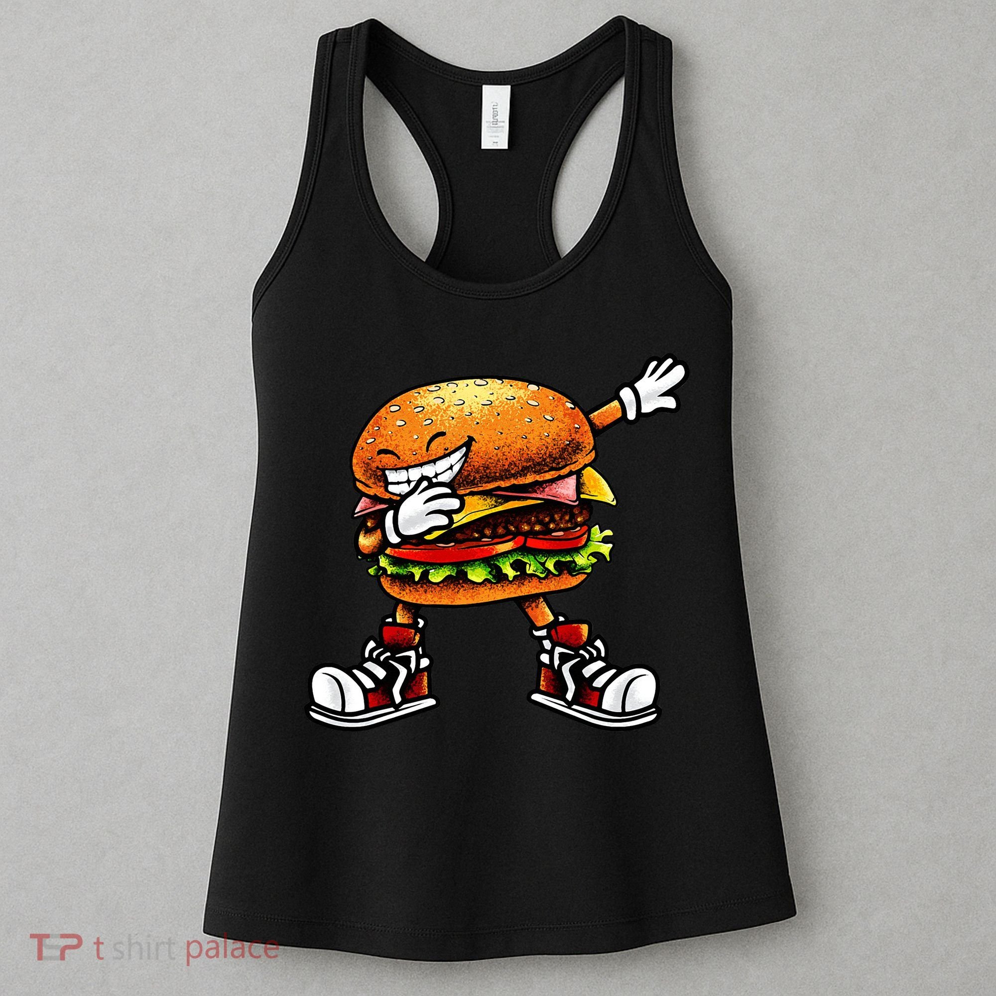 Funny Hamburger For Men Women Cheeseburger Fast Food Women's Tank Top