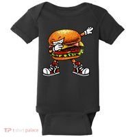 Funny Hamburger For Men Women Cheeseburger Fast Food Baby Bodysuit thumb 0
