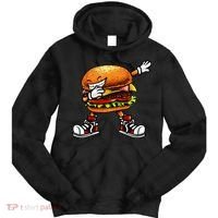 Funny Hamburger For Men Women Cheeseburger Fast Food Tie Dye Hoodie thumb 0