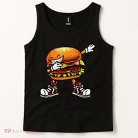 Funny Hamburger For Men Women Cheeseburger Fast Food Tank Top thumb 2