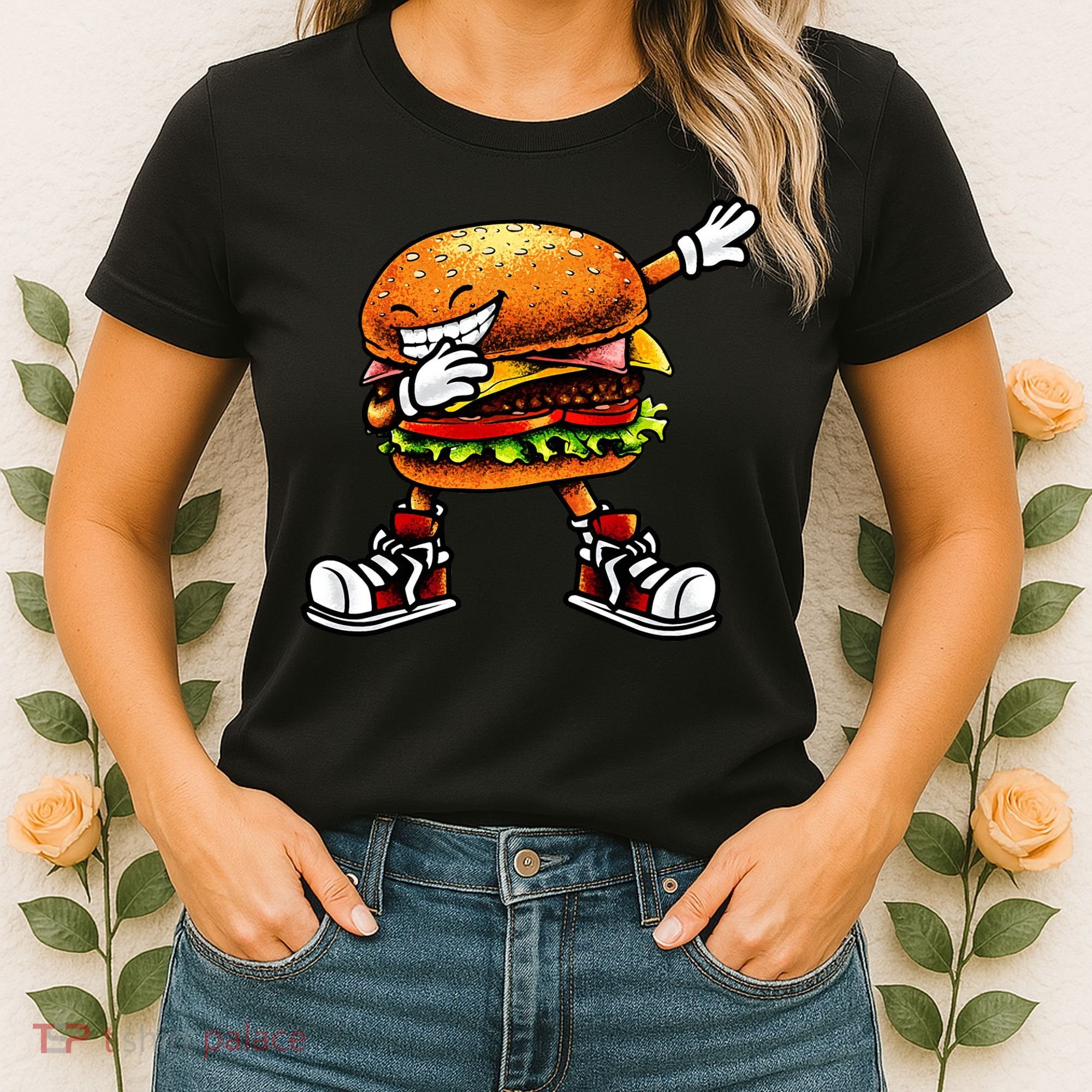 Funny Hamburger For Men Women Cheeseburger Fast Food Women's T-Shirt