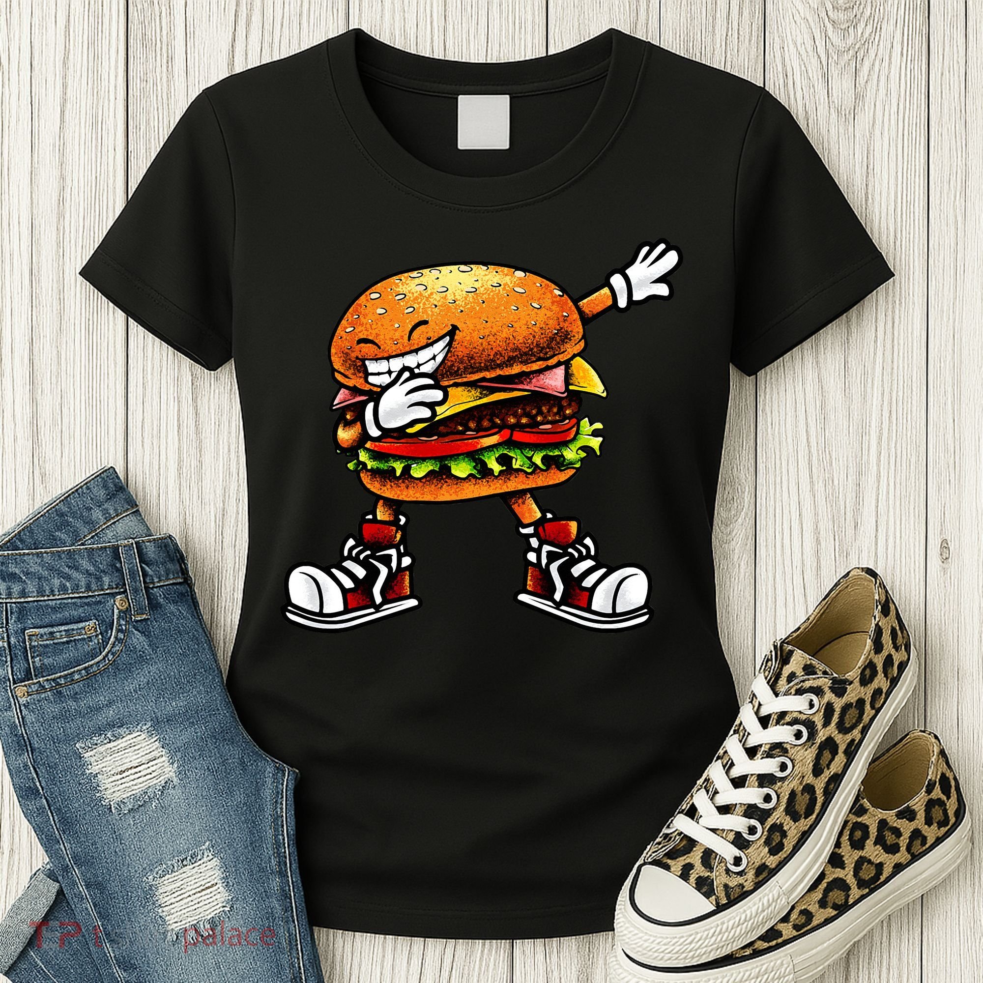 Funny Hamburger For Men Women Cheeseburger Fast Food Women's T-Shirt