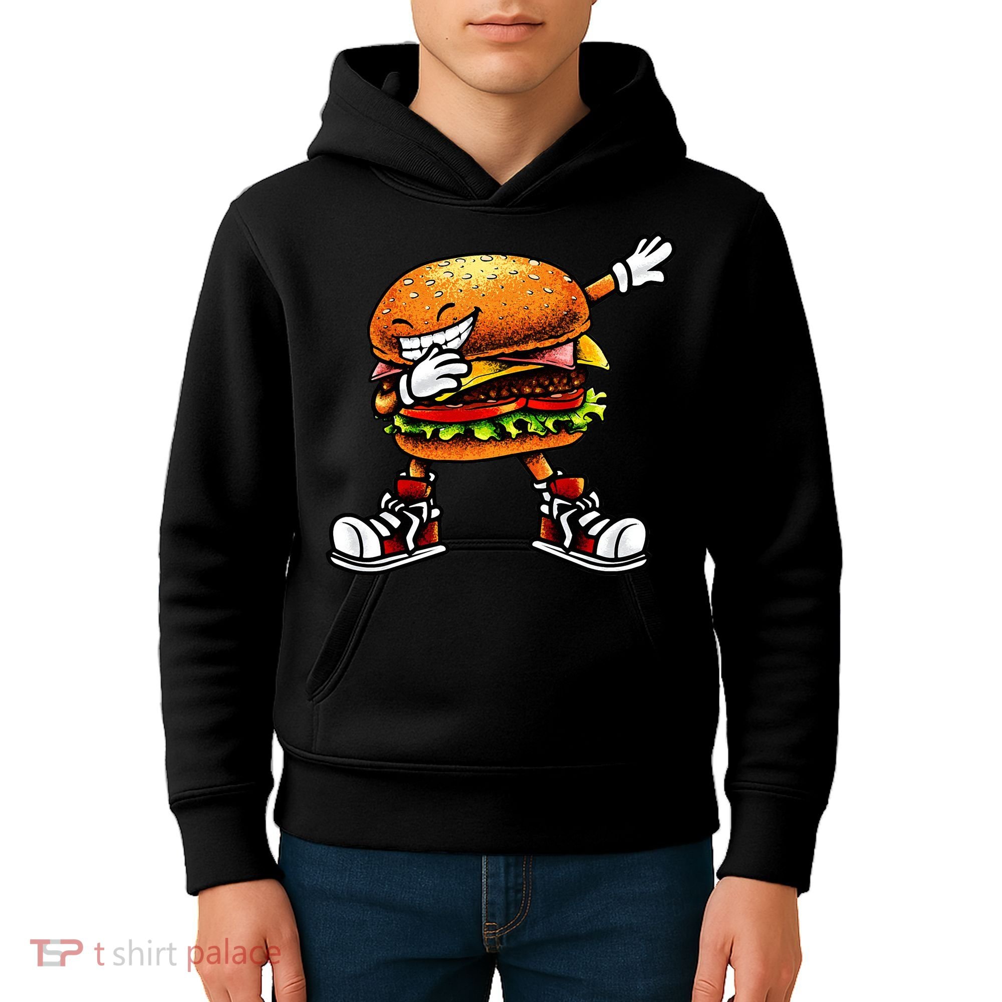 Funny Hamburger For Men Women Cheeseburger Fast Food Kids Hoodie