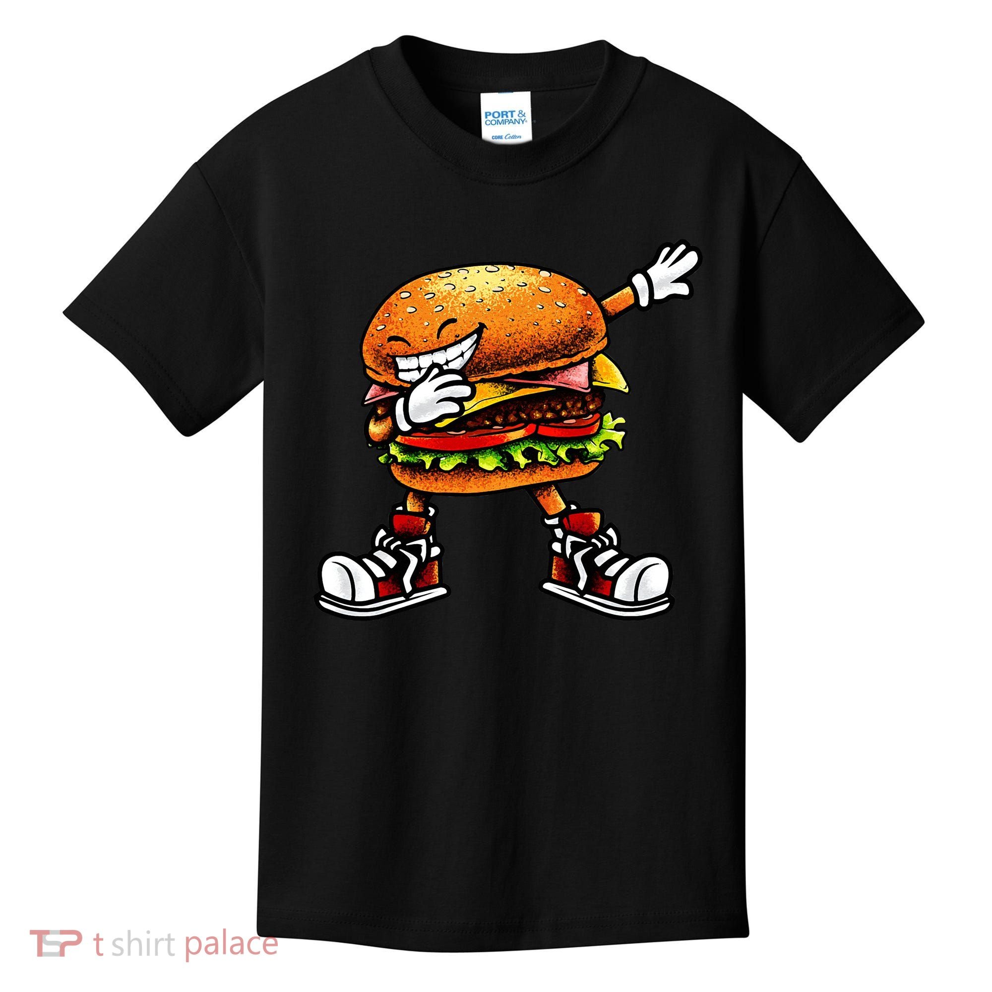 Funny Hamburger For Men Women Cheeseburger Fast Food Kids T-Shirt
