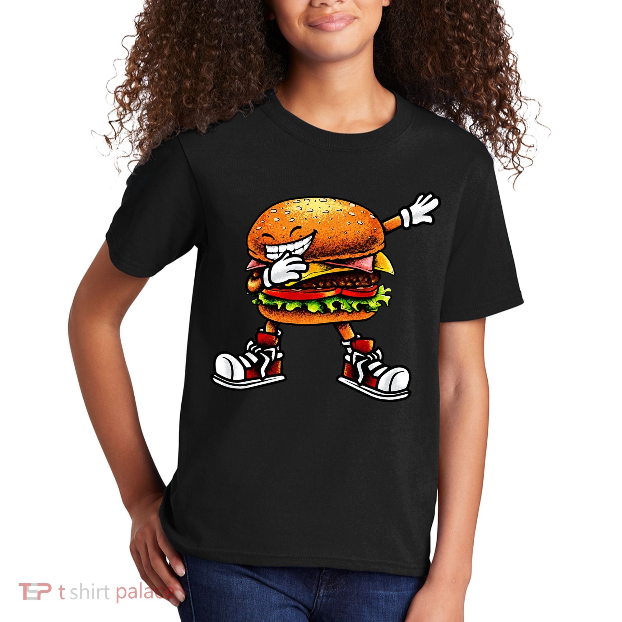 Funny Hamburger For Men Women Cheeseburger Fast Food Kids T-Shirt