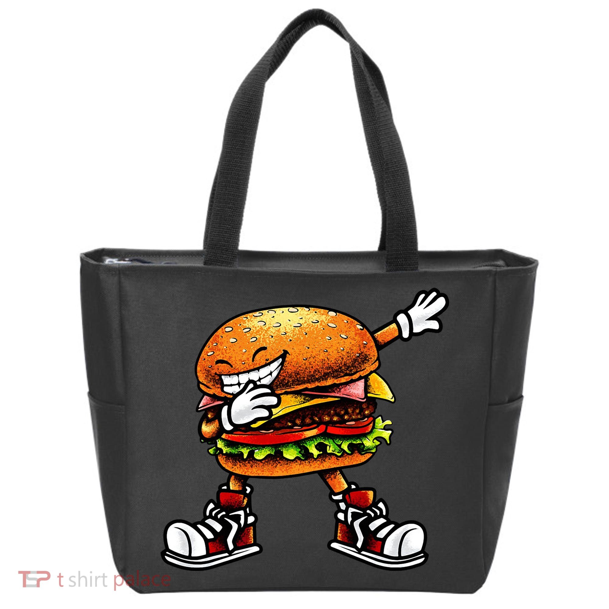 Funny Hamburger For Men Women Cheeseburger Fast Food Tote Bag