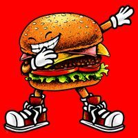 Funny Hamburger For Men Women Cheeseburger Fast Food Santa Hat thumb 1