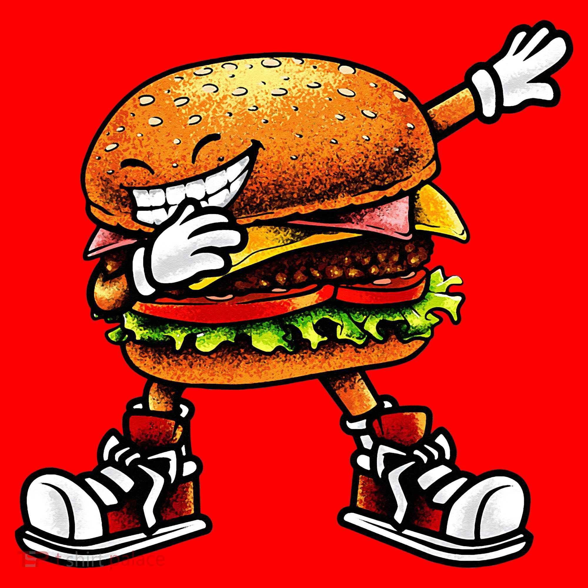 Funny Hamburger For Men Women Cheeseburger Fast Food Santa Hat