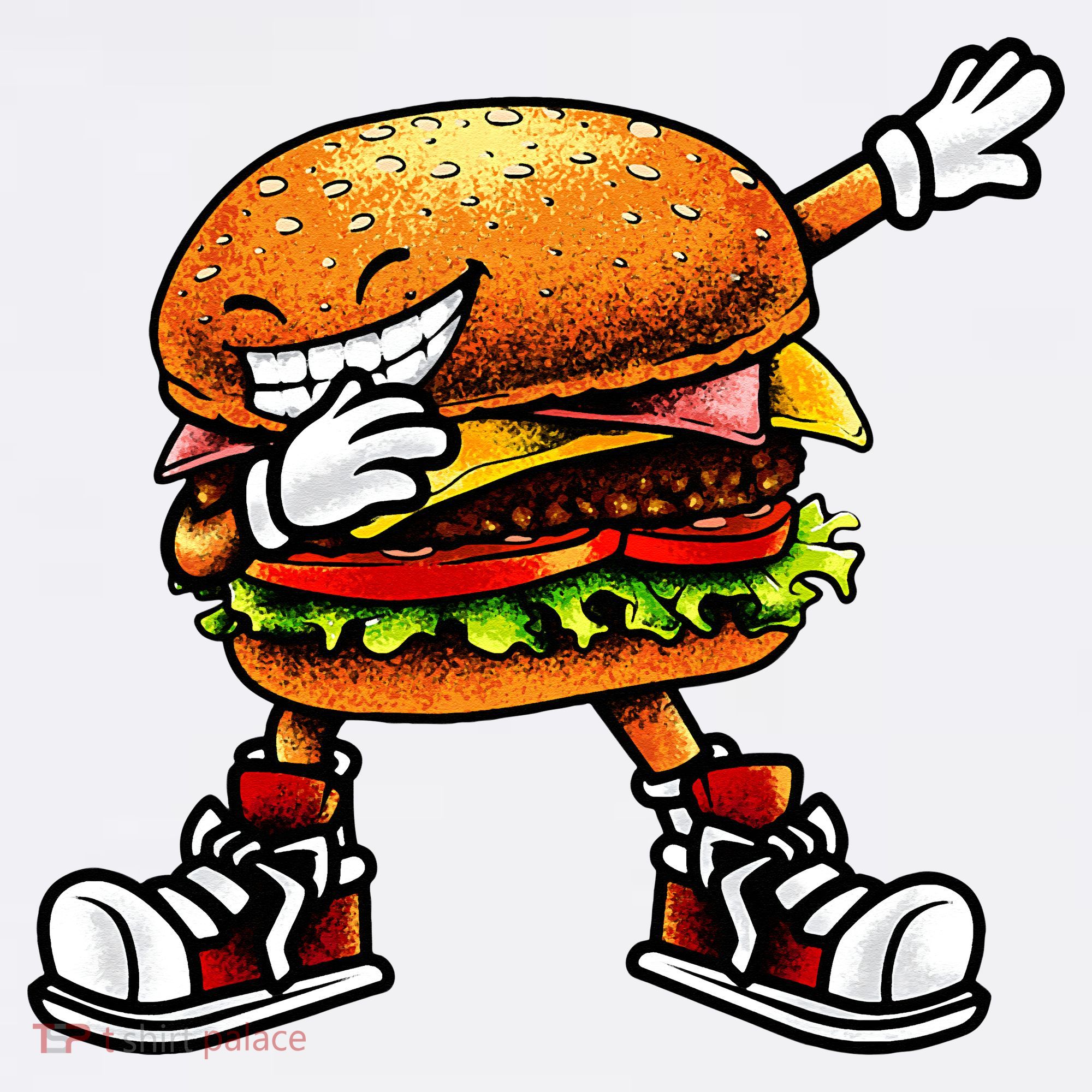 Funny Hamburger For Men Women Cheeseburger Fast Food Garment-Dyed Sweatshirt
