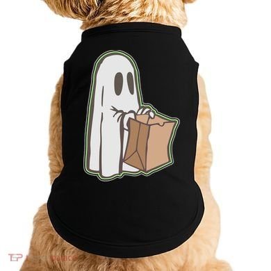 Funny Halloween Ghost with Candy Bag Doggie Tank