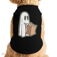 Funny Halloween Ghost with Candy Bag Doggie Tank thumb 0