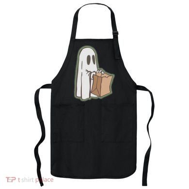 Funny Halloween Ghost with Candy Bag Apron