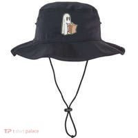 Funny Halloween Ghost with Candy Bag Bucket Hat thumb 0