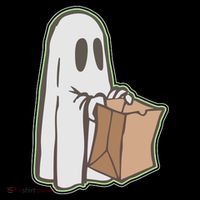 Funny Halloween Ghost with Candy Bag Coffee Mug thumb 5