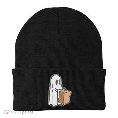 Funny Halloween Ghost with Candy Bag Beanie