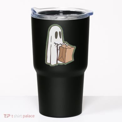 Funny Halloween Ghost with Candy Bag Tumbler