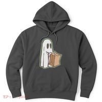 Funny Halloween Ghost with Candy Bag Hoodie thumb 0