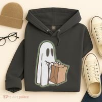 Funny Halloween Ghost with Candy Bag Hoodie thumb 4