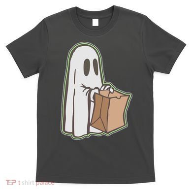 Funny Halloween Ghost with Candy Bag T-Shirt